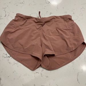 Dusty pink lululemon shorts